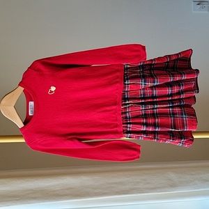 H&M Holiday Plaid Sweater Dress Size 5T/6